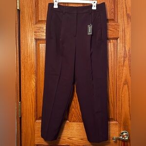Plum Ankle High Rise Dress Pants